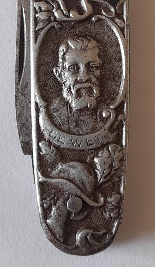 Boer War Paul Kruger / General De Wet Pocket Knife By Amefa.