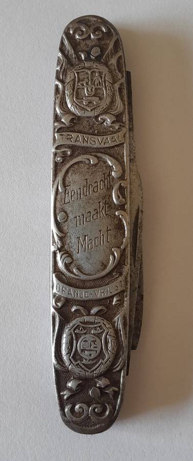 Boer War Paul Kruger / General De Wet Pocket Knife By Amefa.