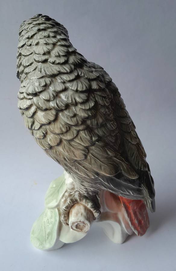 Mid Century W. Goebel West Germany Ceramic African Grey Parrot. Excellent Condition.