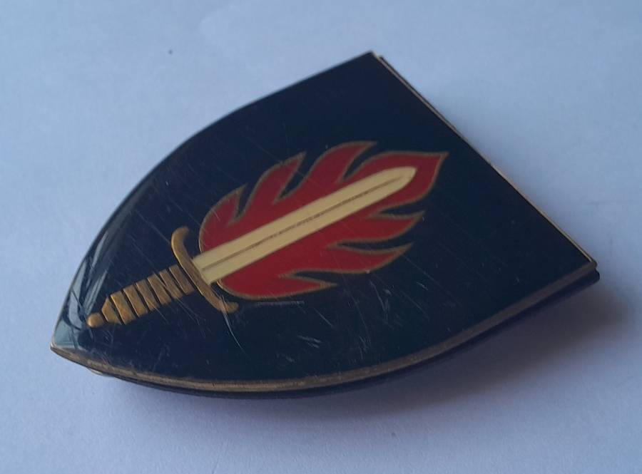 SADF 11 Commando Shoulder Flash. All Pins Intact.