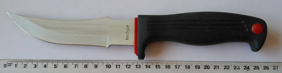 Vintage Kershaw 1011L Hunting Knife. Original Leather Sheath And Box.