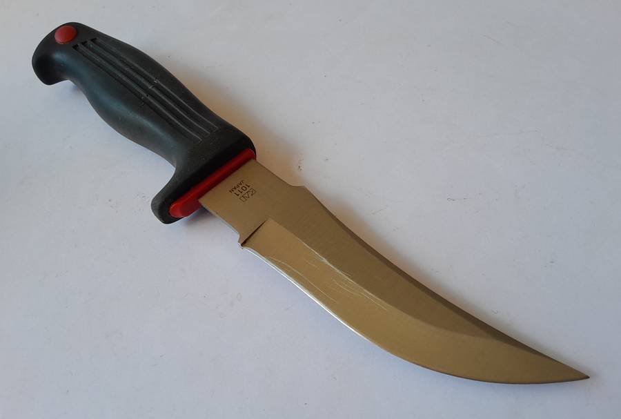 Vintage Kershaw 1011L Hunting Knife. Original Leather Sheath And Box.