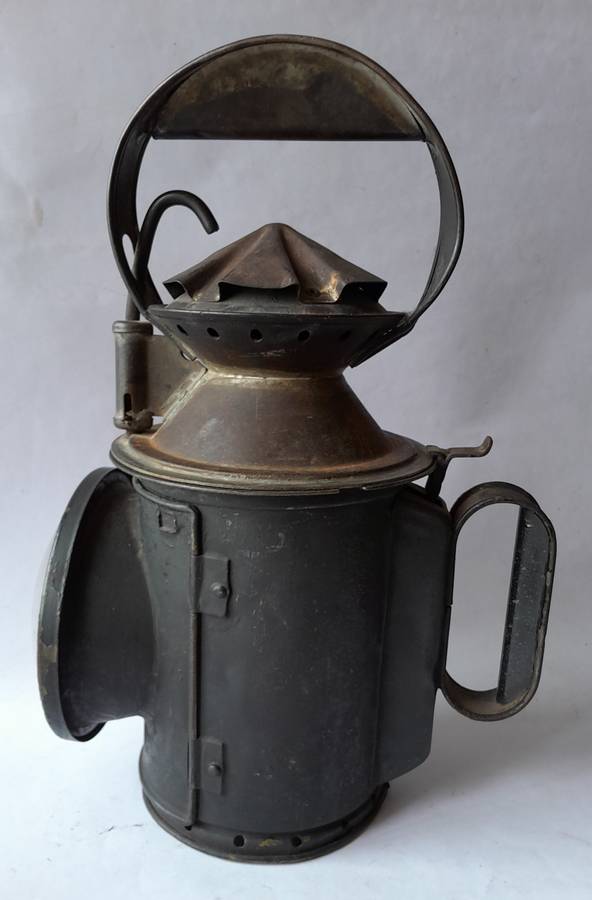 Original Complete SA Railways Tri-Colour Signal Lamp. 34cm.