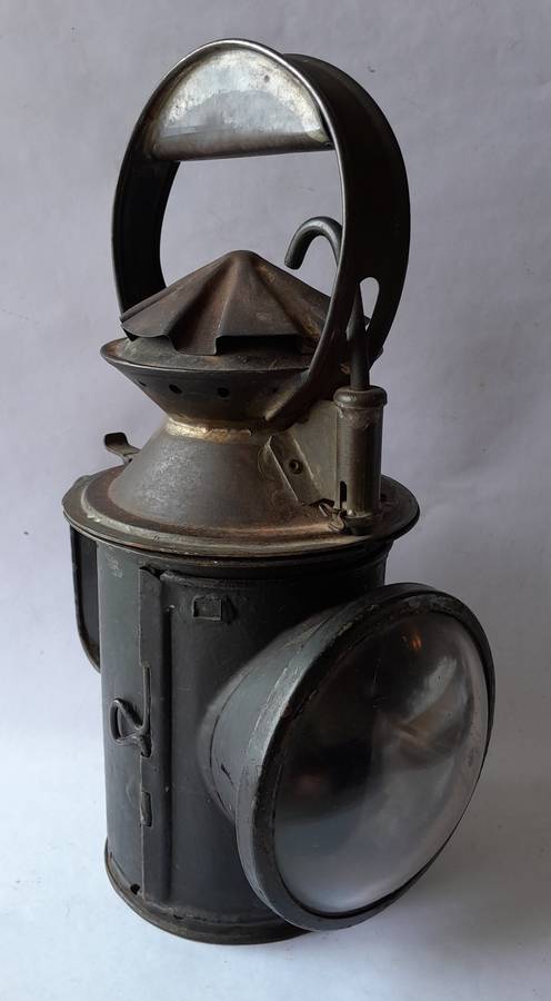 Original Complete SA Railways Tri-Colour Signal Lamp. 34cm.