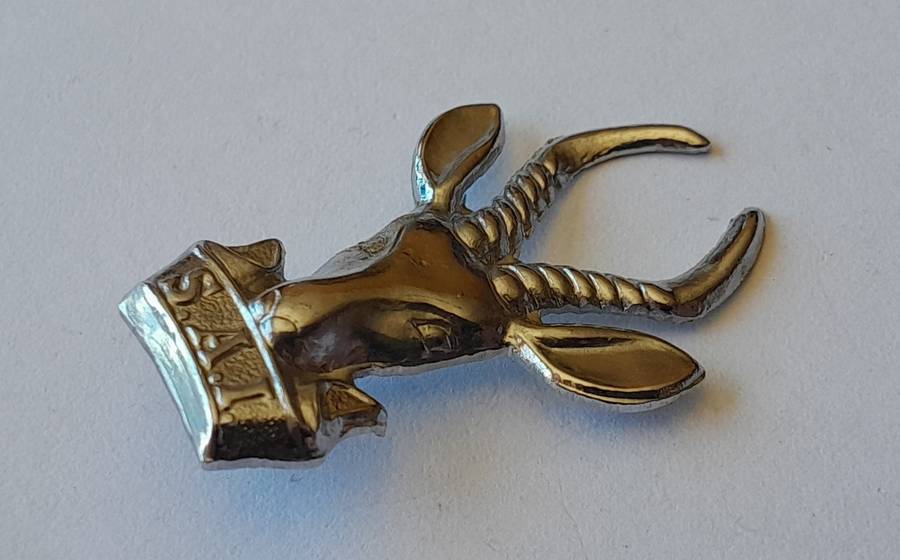 Early SA Infantry Chromed Collar Badge.  1 Pin Intact.
