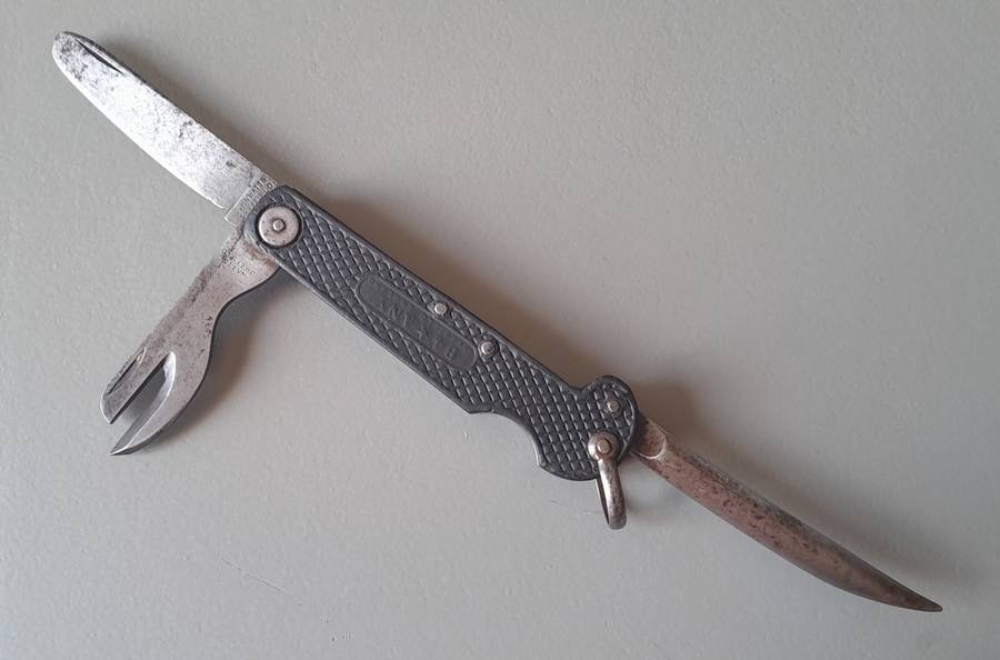 "Reserved" WW1 / WW2 Era Seaman's Marlin Spike Jack Knife By John Watts, Sheffield.