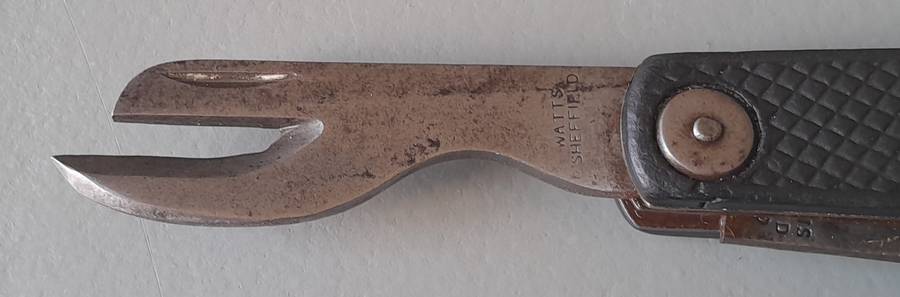 "Reserved" WW1 / WW2 Era Seaman's Marlin Spike Jack Knife By John Watts, Sheffield.