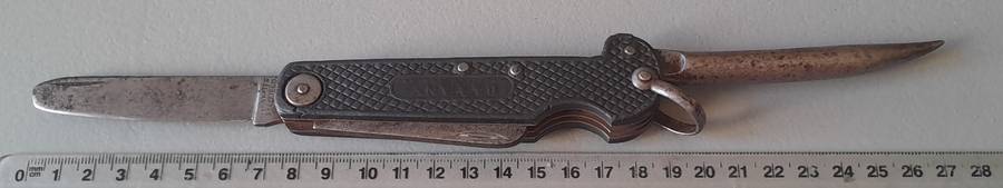 "Reserved" WW1 / WW2 Era Seaman's Marlin Spike Jack Knife By John Watts, Sheffield.