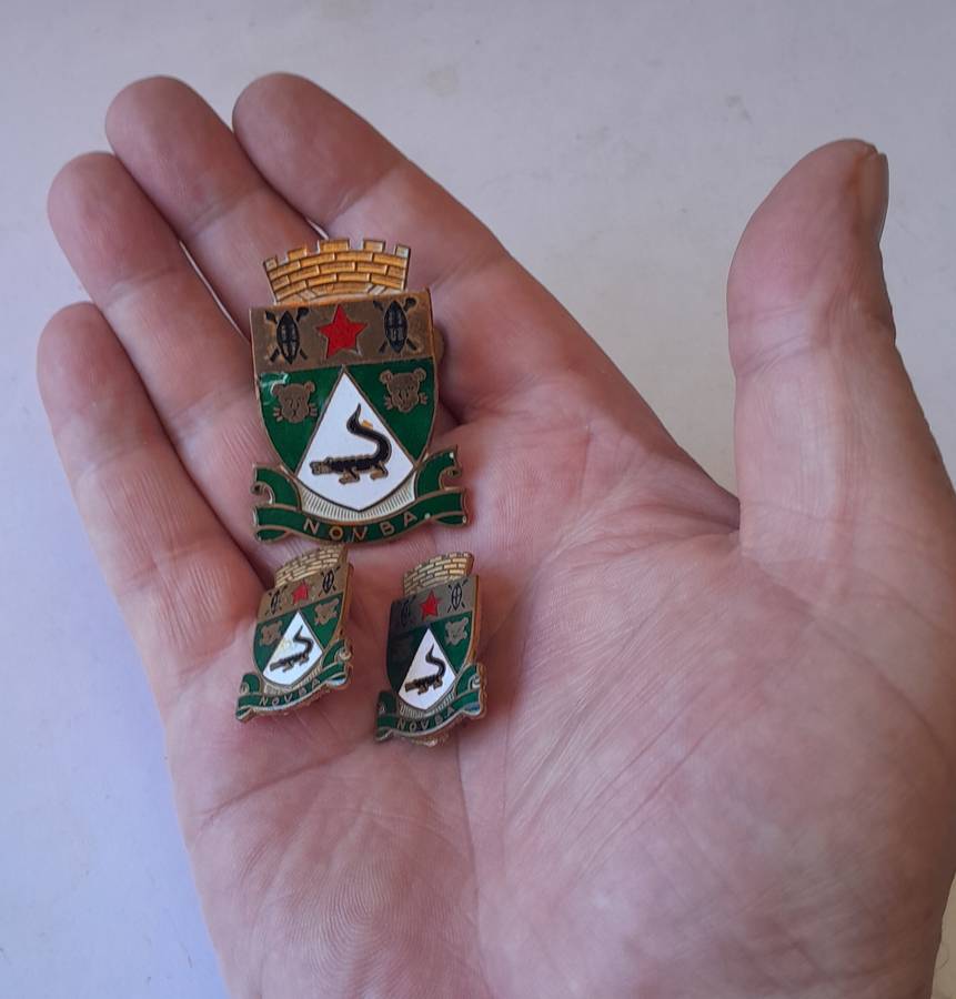 Vintage NOVBA Enameled Badge Set.