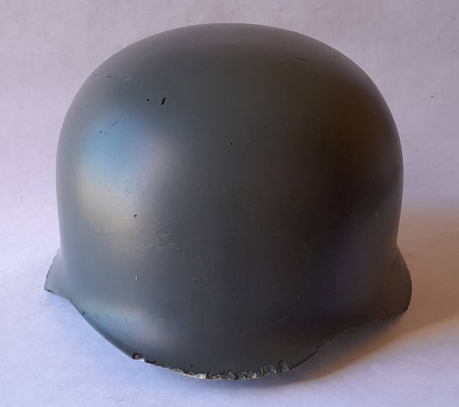 Fibre Glass Replica Shell of a German Stahlhelm Helmet.  Some Wear.