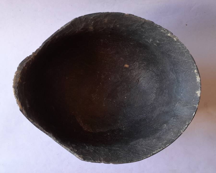 Fibre Glass Replica Shell of a German Stahlhelm Helmet.  Some Wear.