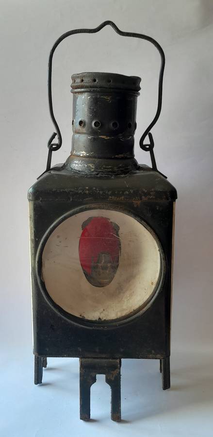 Rare Vintage Deutsche Bahn Railway Lamp. Original and Complete. 51cm.