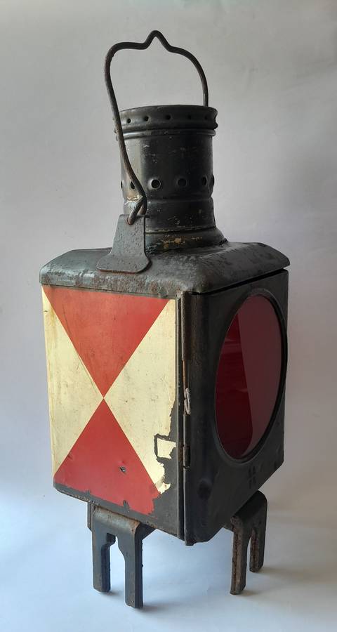 Rare Vintage Deutsche Bahn Railway Lamp. Original and Complete. 51cm.