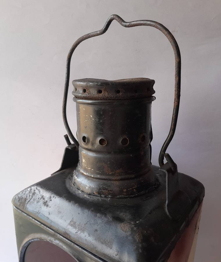 Rare Vintage Deutsche Bahn Railway Lamp. Original and Complete. 51cm.