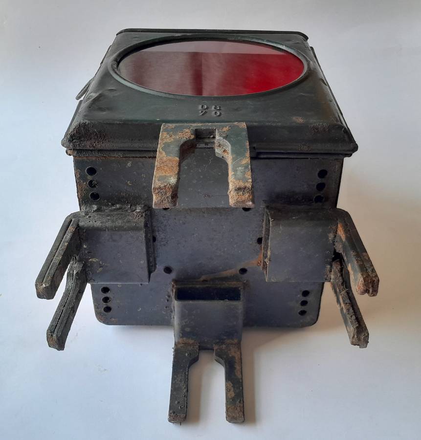 Rare Vintage Deutsche Bahn Railway Lamp. Original and Complete. 51cm.