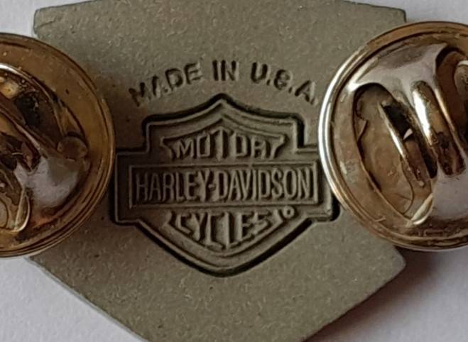 Original Harley Davidson Motorcycles Badge.  Pins Intact.