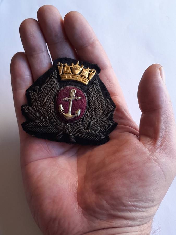 WW2 Merchant Navy Bullion Cap Badge.