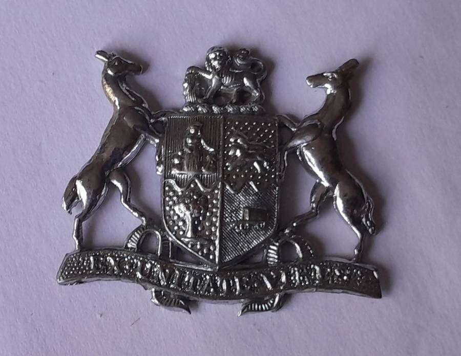 SADF Warrant Officer 2 Chromed Badge.  No Pins.
