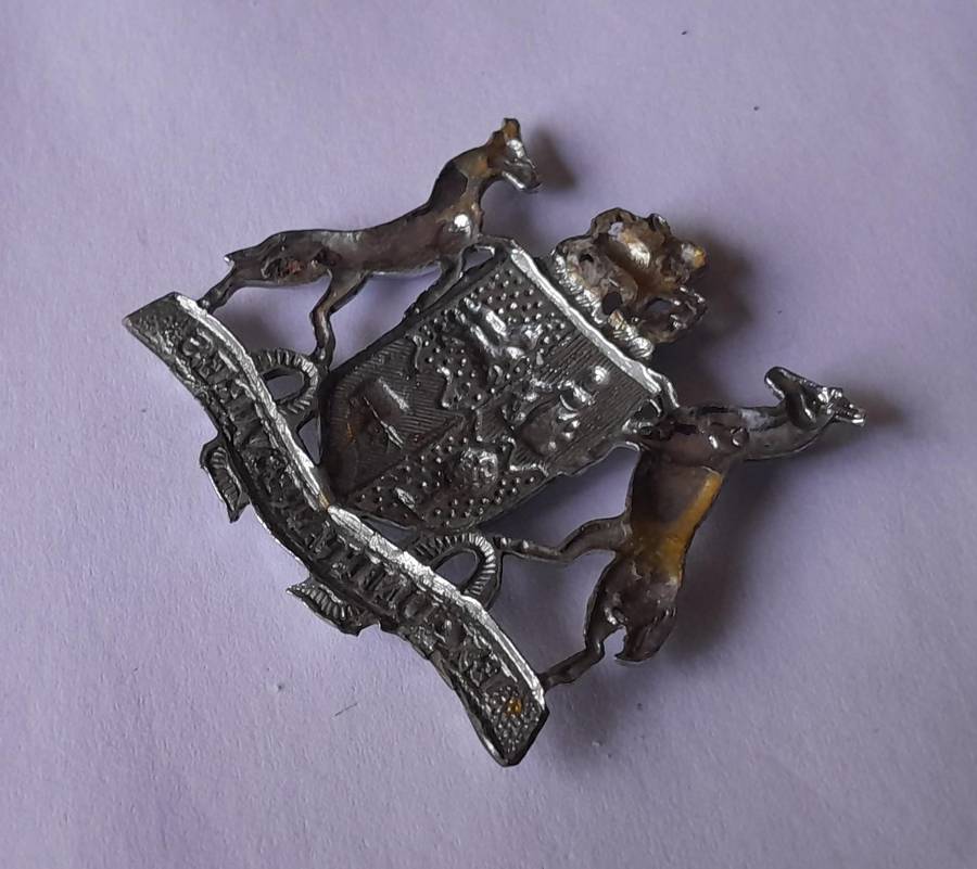 SADF Warrant Officer 2 Chromed Badge.  No Pins.