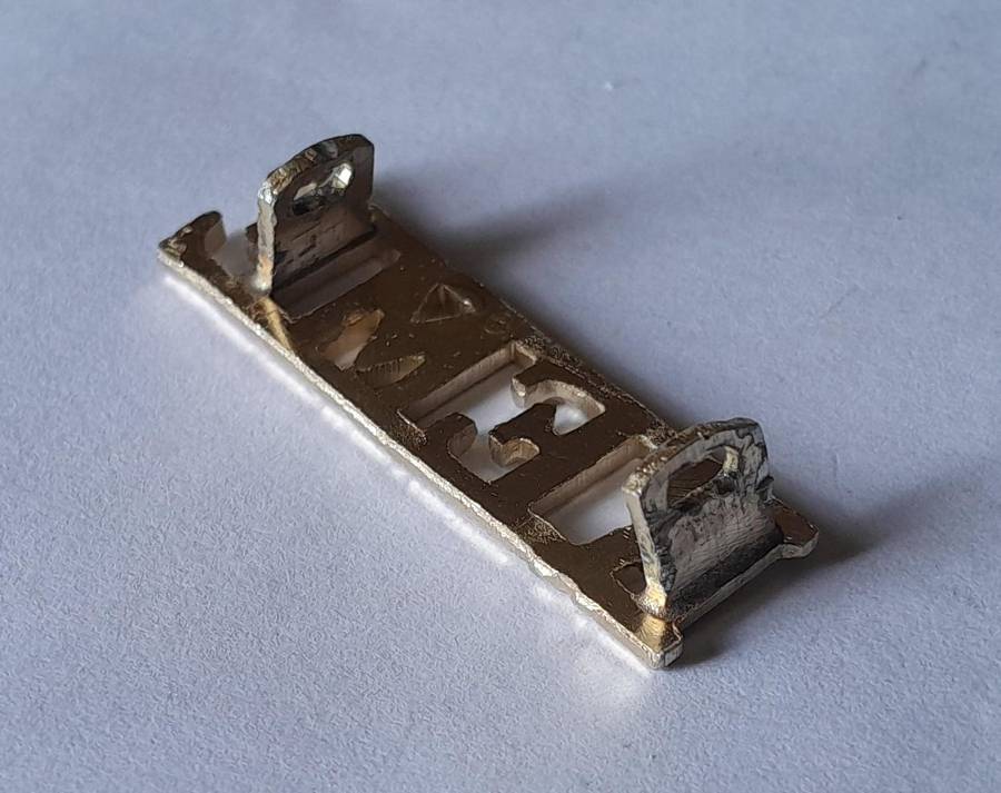 British Royal Electrical Mechanical Engineers Anodised Aluminium Shoulder Title.