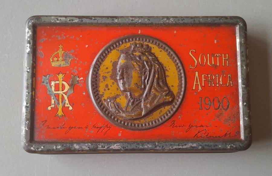 Boer War 1900 Gift Tin To British Troops From Queen Victoria. 15.5 x 9.5cm.