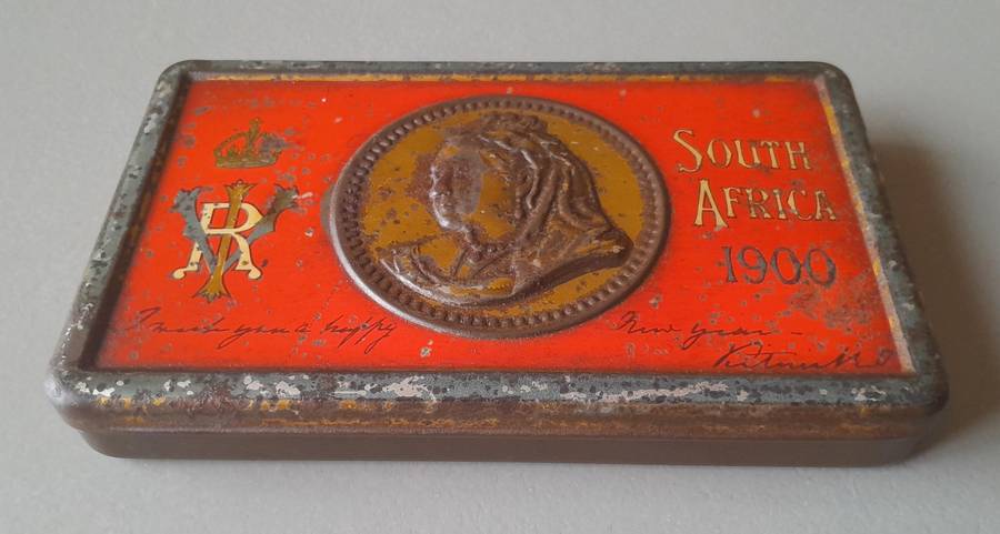 Boer War 1900 Gift Tin To British Troops From Queen Victoria. 15.5 x 9.5cm.