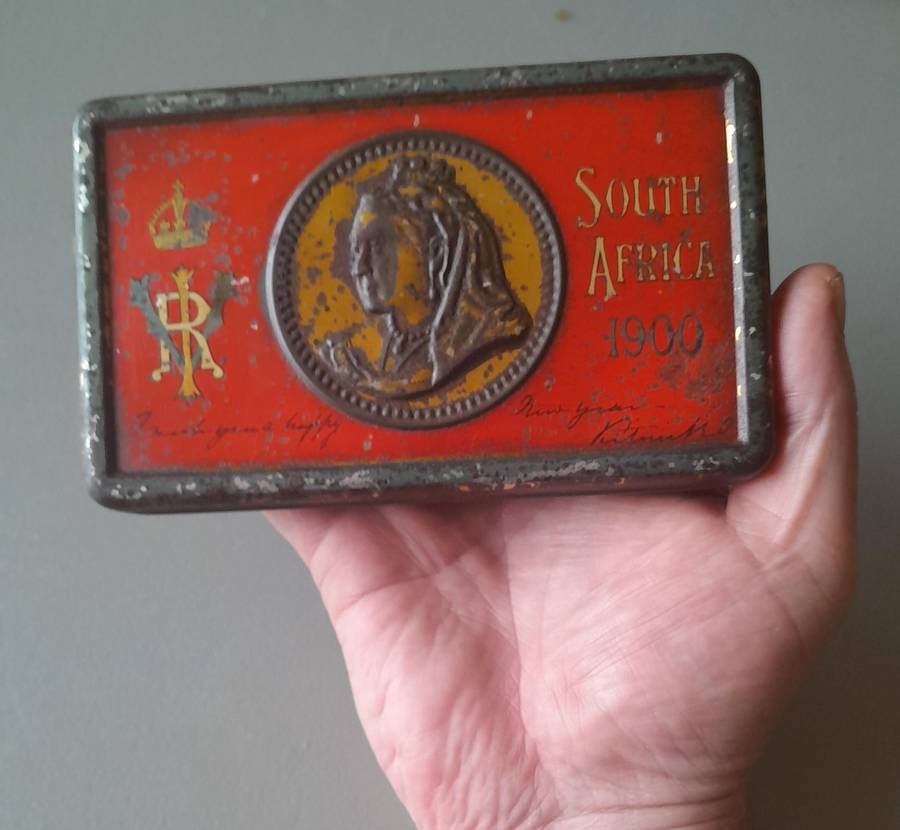 Boer War 1900 Gift Tin To British Troops From Queen Victoria. 15.5 x 9.5cm.