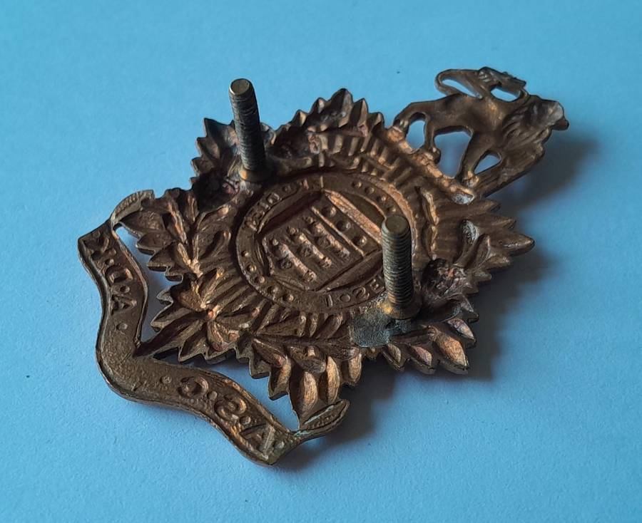 SADF Army Service Corps Cap Badge.  Screw Lugs Intact.