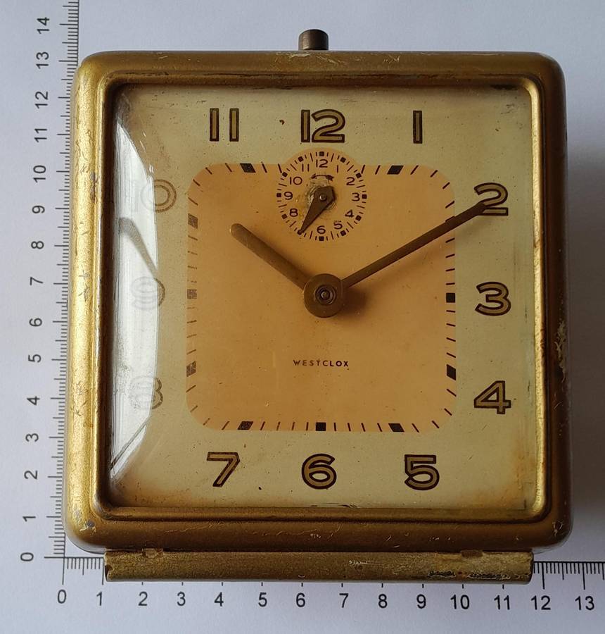 Westclox 1948-1956 Bellboy Alarm Clock. 1946 Canadian Patent.