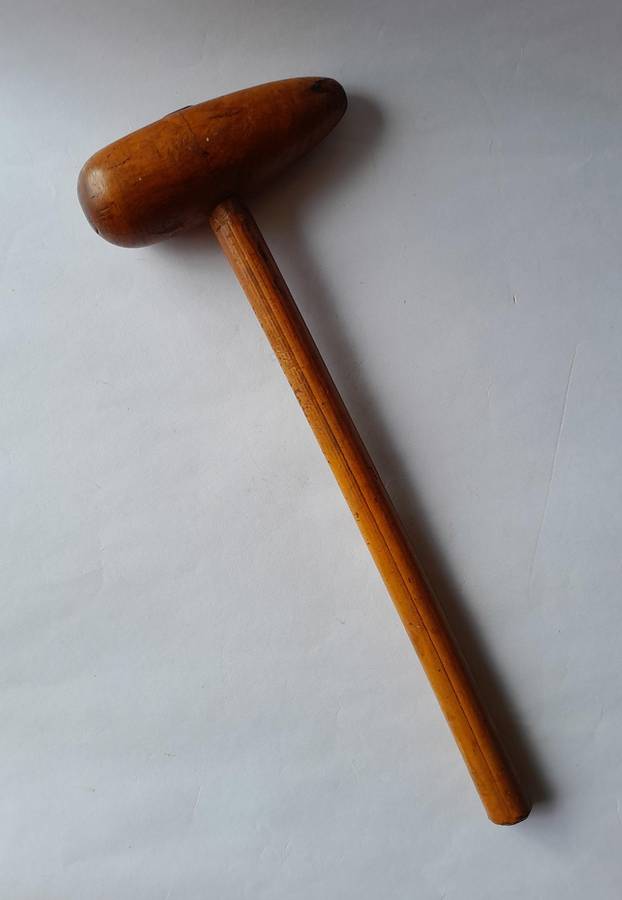 Antique Lead Worker's Bossing Mallet By Tyzack & Son.  Sheffield, England.