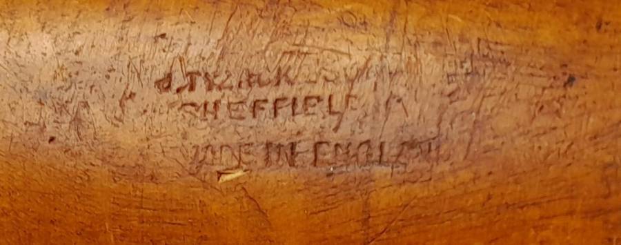 Antique Lead Worker's Bossing Mallet By Tyzack & Son.  Sheffield, England.
