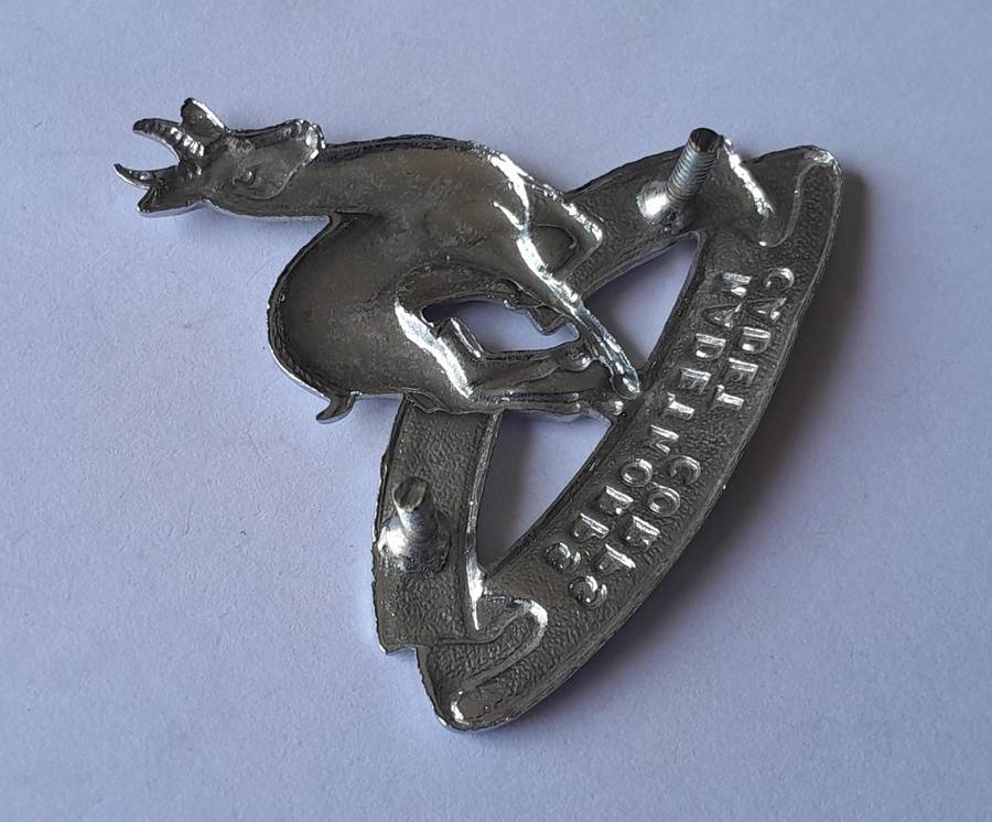 Vintage SA Cadet Corps Cap Badge.  Shortened Screw Lugs.