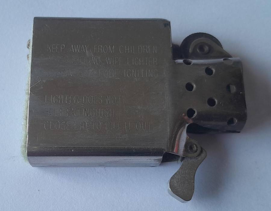 Vintage Zippo Lighter With Engraved Case.