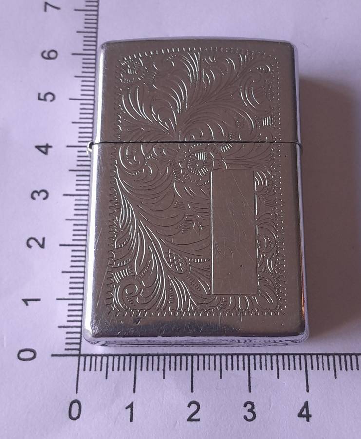 Vintage Zippo Lighter With Engraved Case.