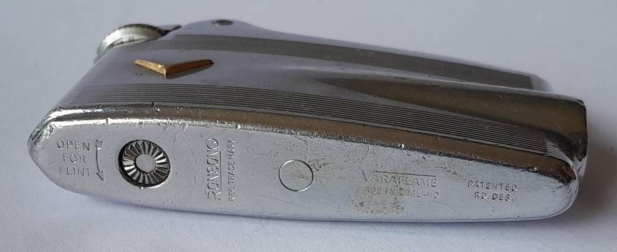 1950's Ronson Varaflame Butane Lighter.  Made In England.