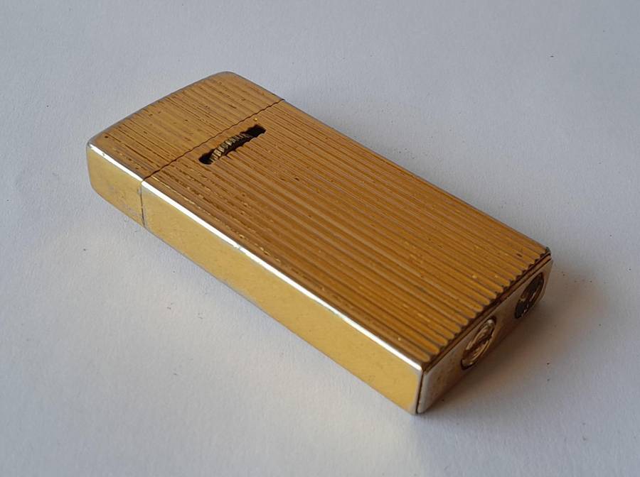 Vintage "Custom" Goldtone Butane Gas Lighter. GAZ-8, Ohsawa.