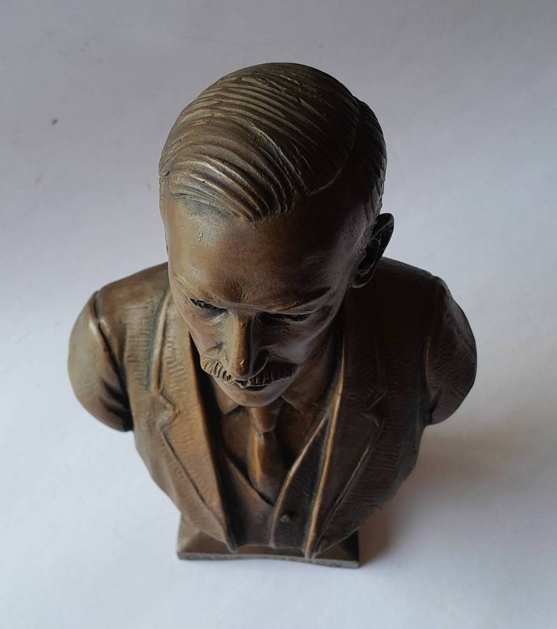 1987 Phil Minnaar Cold Cast Bronze Bust Of Danie Theron (Boer War Icon). Signed.  19cm.