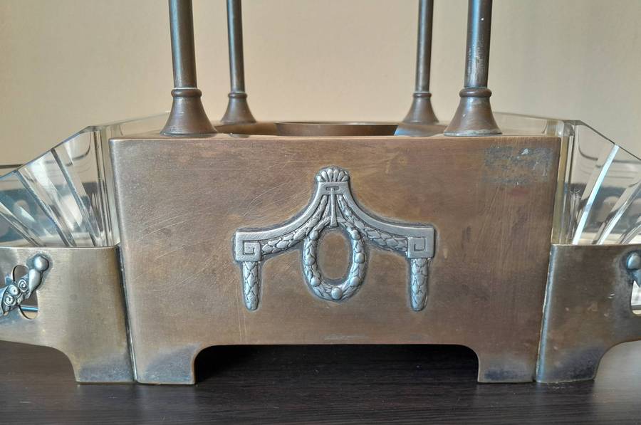 Antique Art Nouveau J.P. Kayser & Sohn (Kayserzinn) Jugendstil Centrepiece