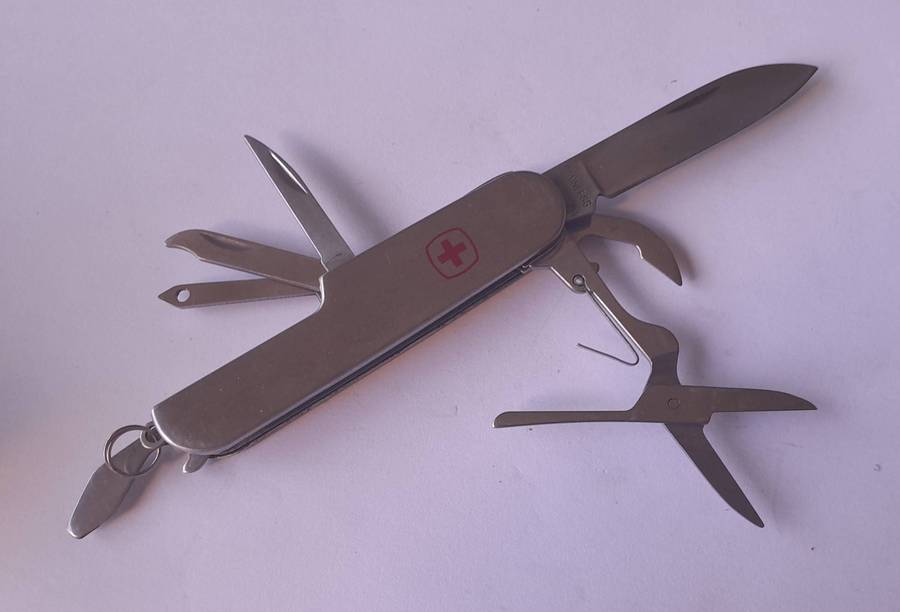 Vintage Swiss Army Style Multi-Tool Folding Knife.