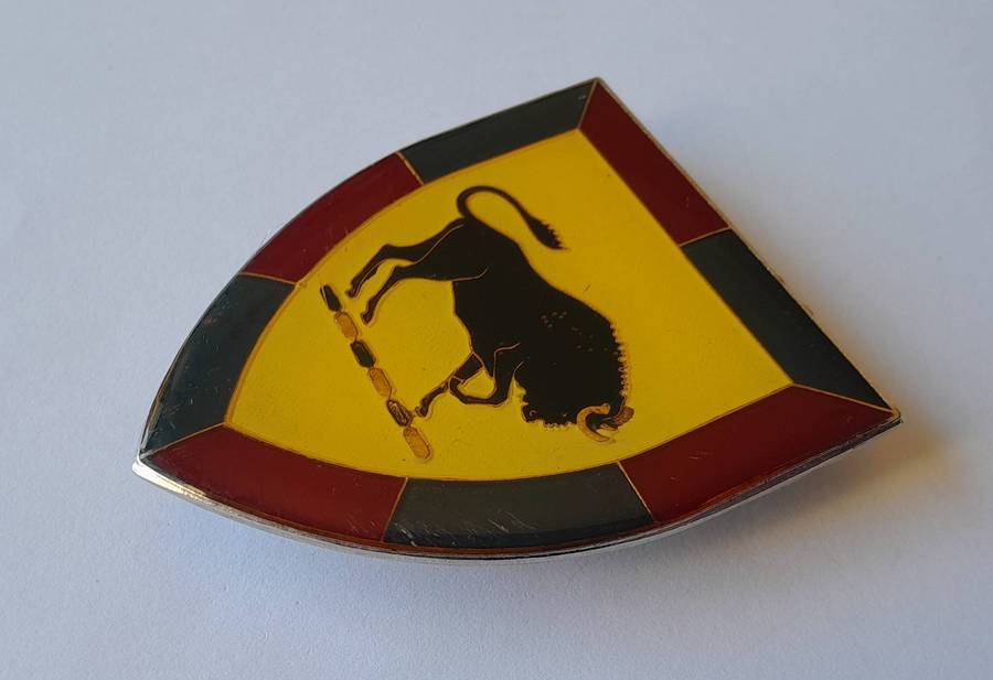 SADF Army College Shoulder Flash.  All Pins Intact.