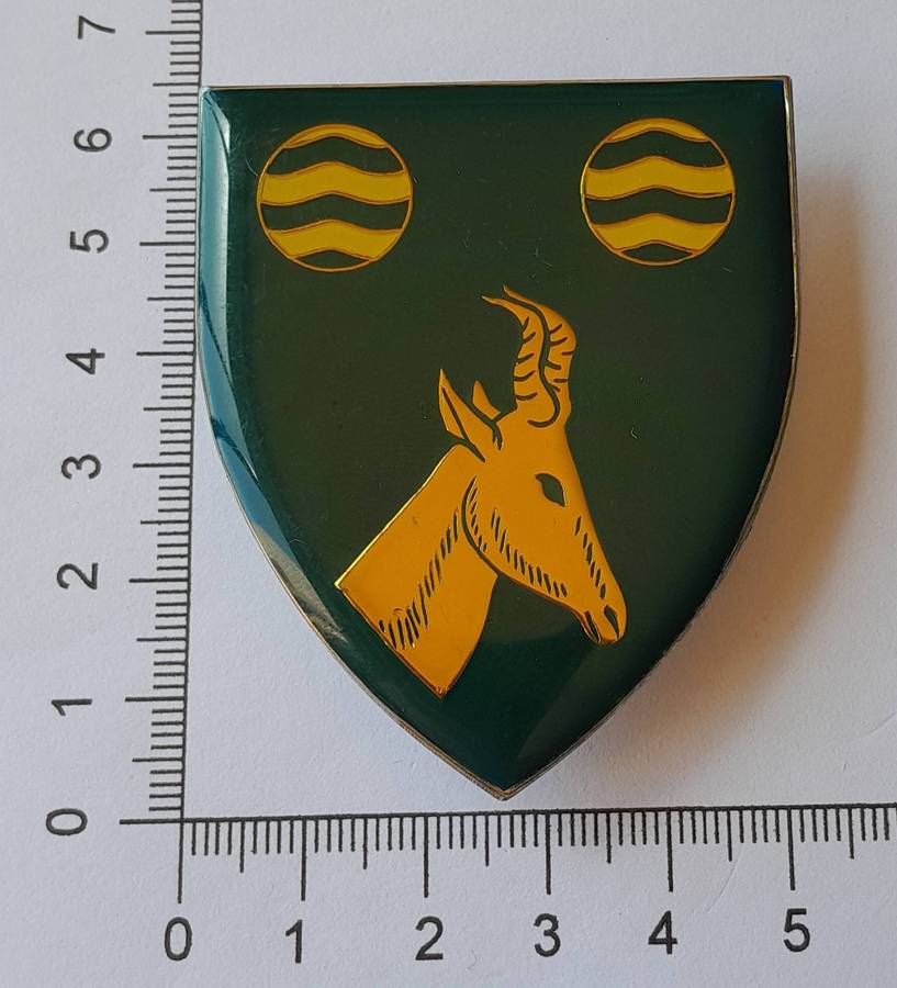 SADF Hartbeesfontein Commando Shoulder Flash.  All Pins Intact.