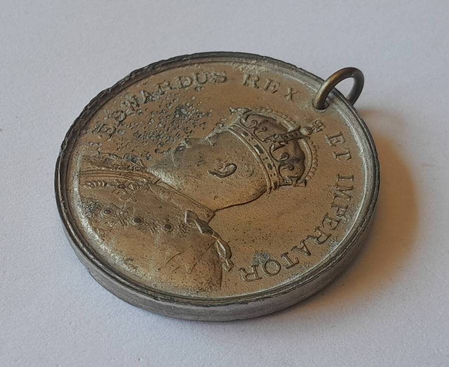 Rare Boer War Era 1902 King Edward VII Coronation Medal.