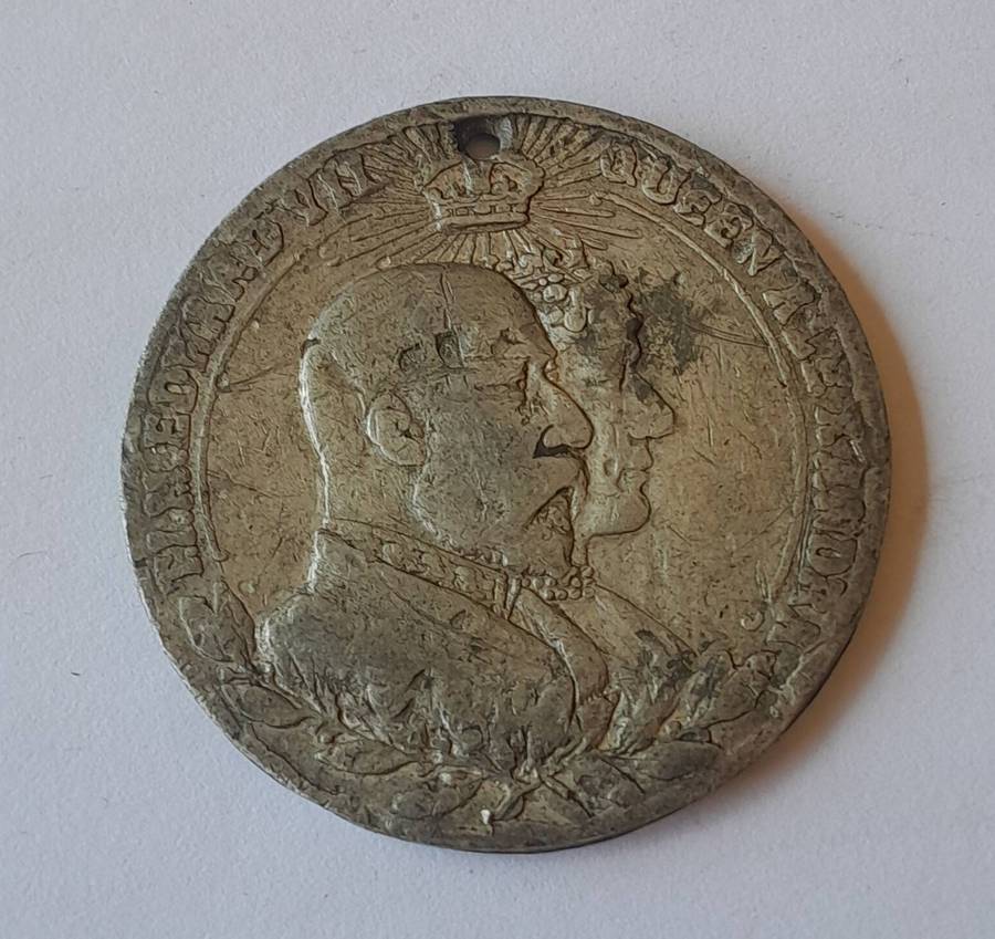Boer War Era 1902 King Edward VII and Queen Alexandra Coronation Medal.
