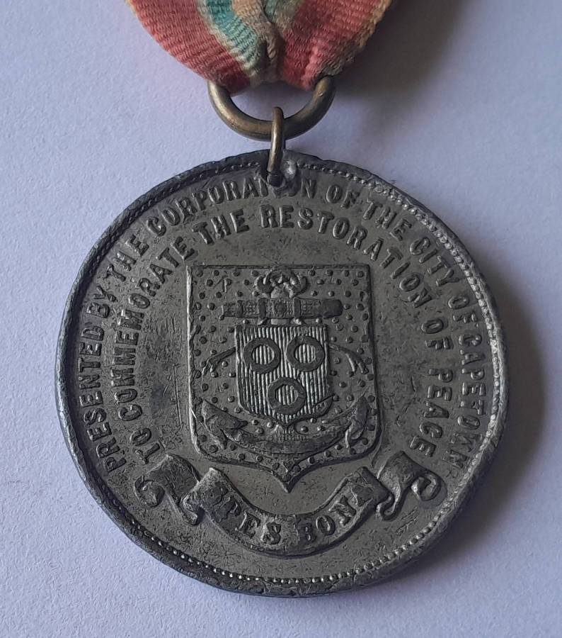 Anglo-Boer War Queen Victoria Cape Town Peace Medal.