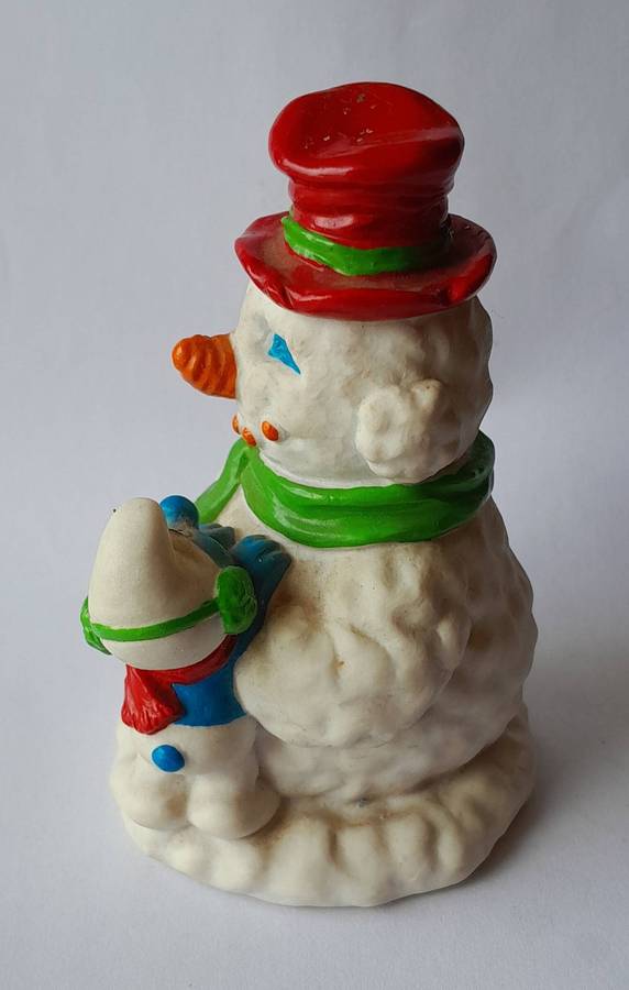 Vintage Smurf with Snowman Vinyl Figurine by Peyo.