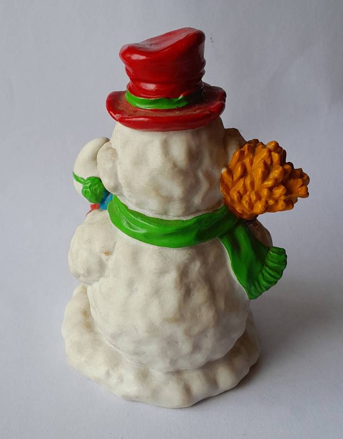 Vintage Smurf with Snowman Vinyl Figurine by Peyo.