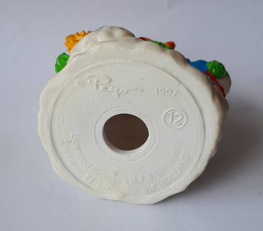 Vintage Smurf with Snowman Vinyl Figurine by Peyo.