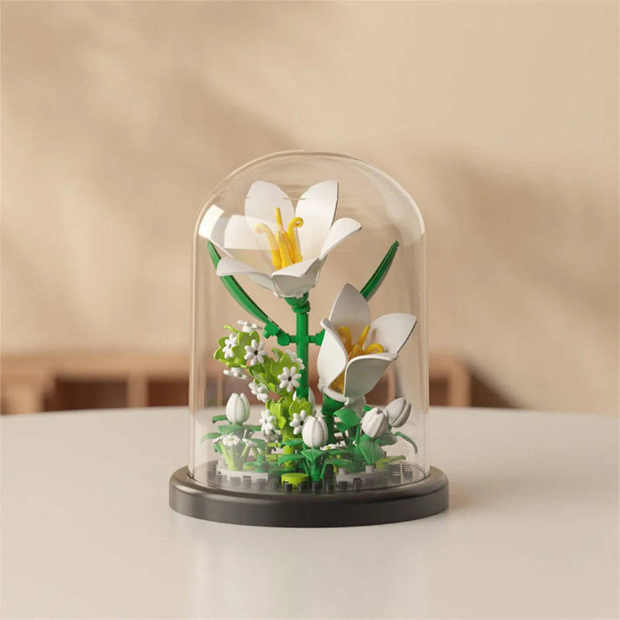 Eternal Lily Building Blocks | With Dome Cover
