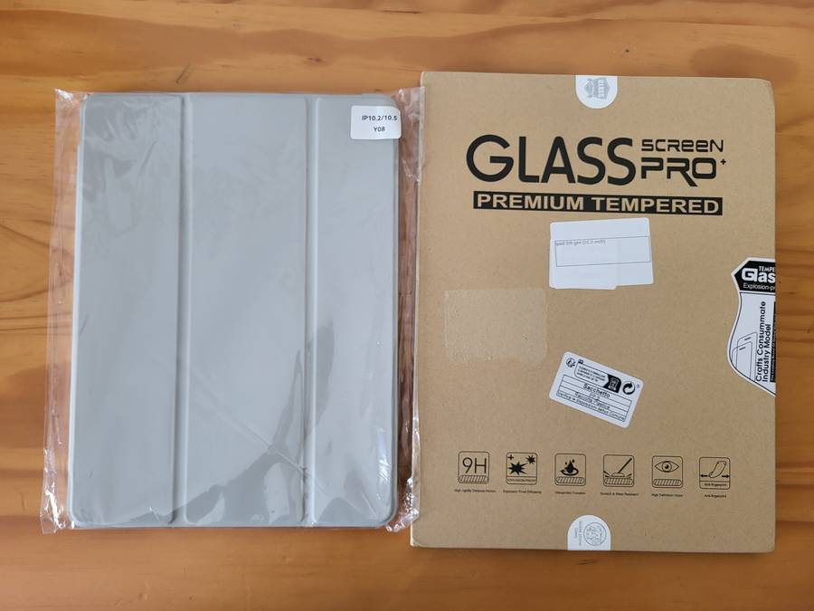 iPad 9th Gen Accessory Bundle | 2x Tempered Glass | Grey Magnetic Flap Cover
