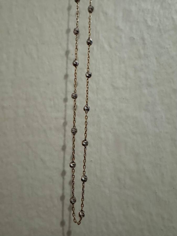 18K Gold Beaded Chain | 45cm